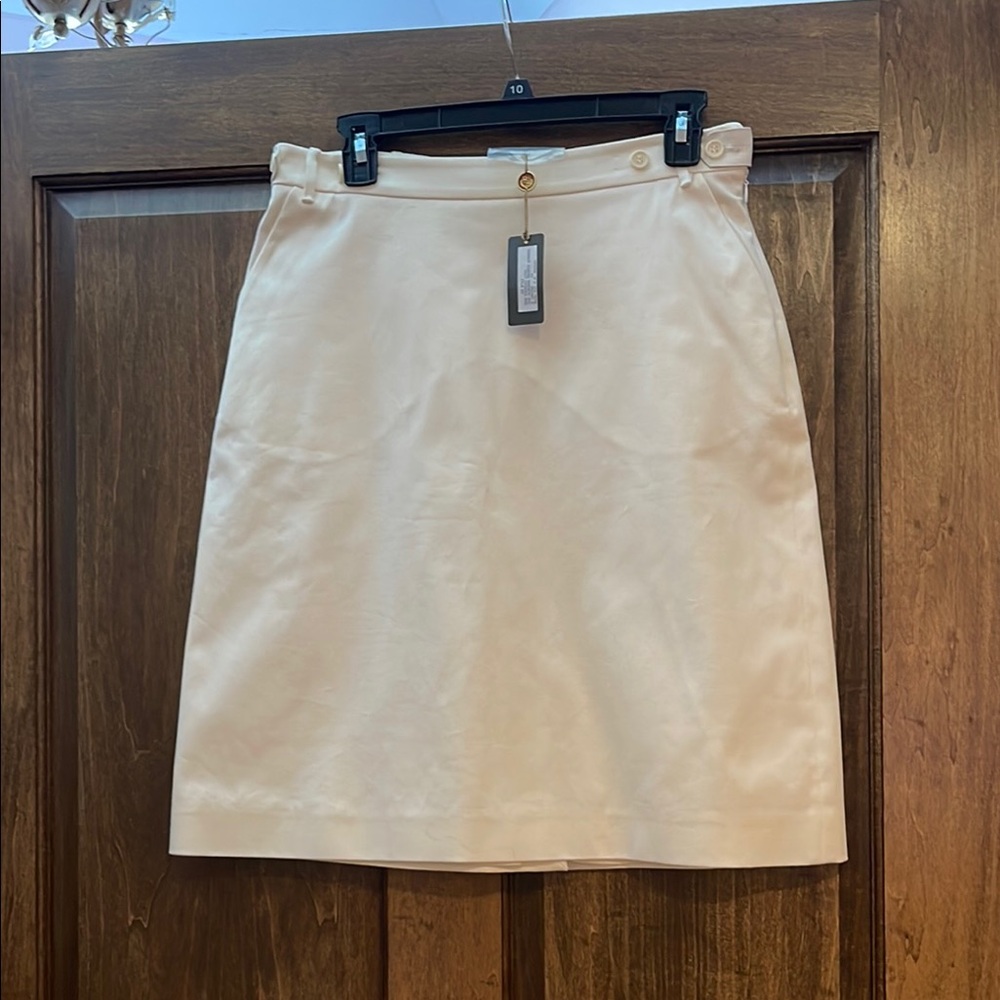 Loro Piana Elegant Cream Skirt Knee Length SZ 44 (Italy)